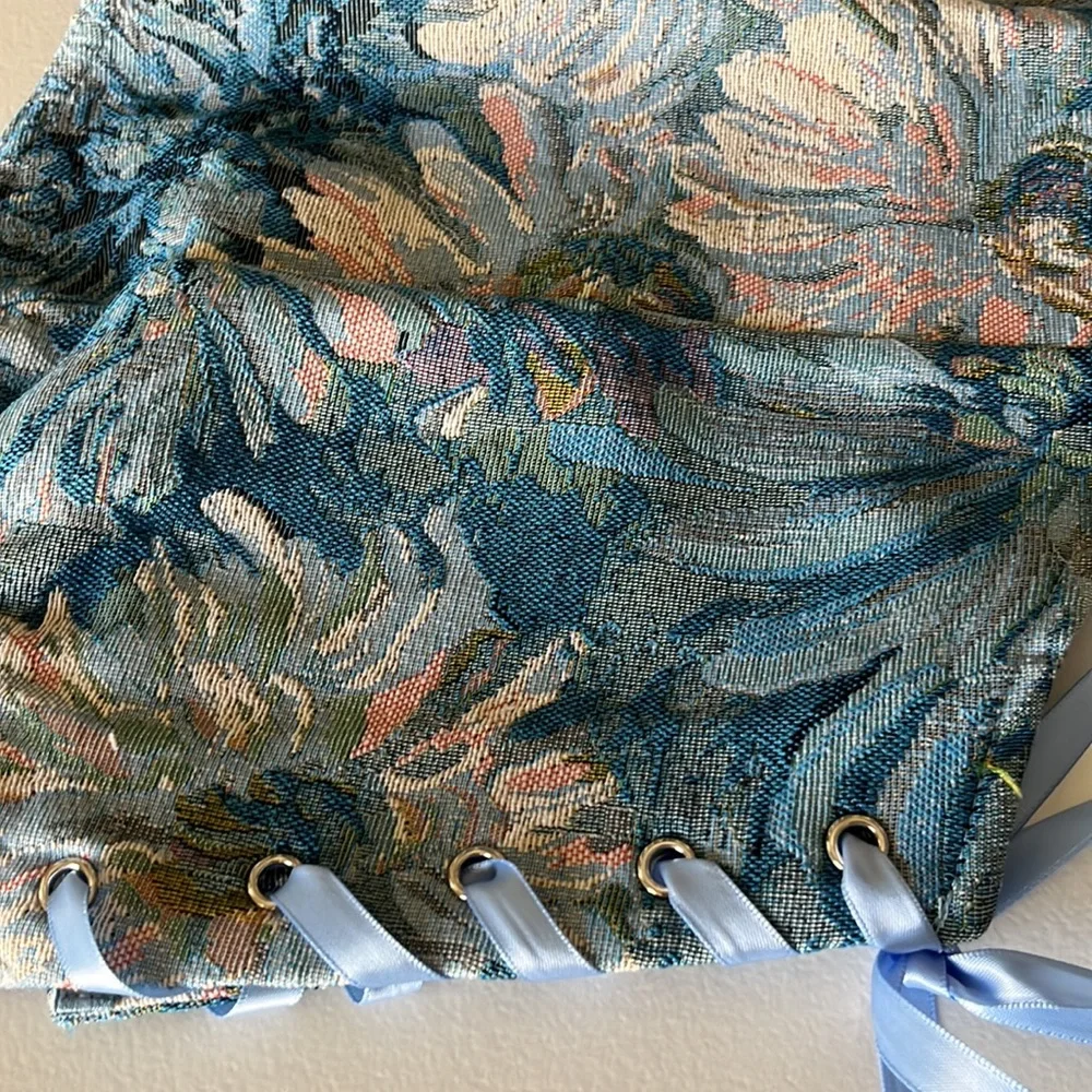 NEW -Over bust corset flower print fairy core cottage core style - Picture 2 of 4